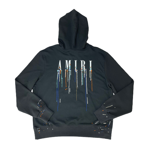 Tuta Amiri Nera – con logo / schizzi colorate