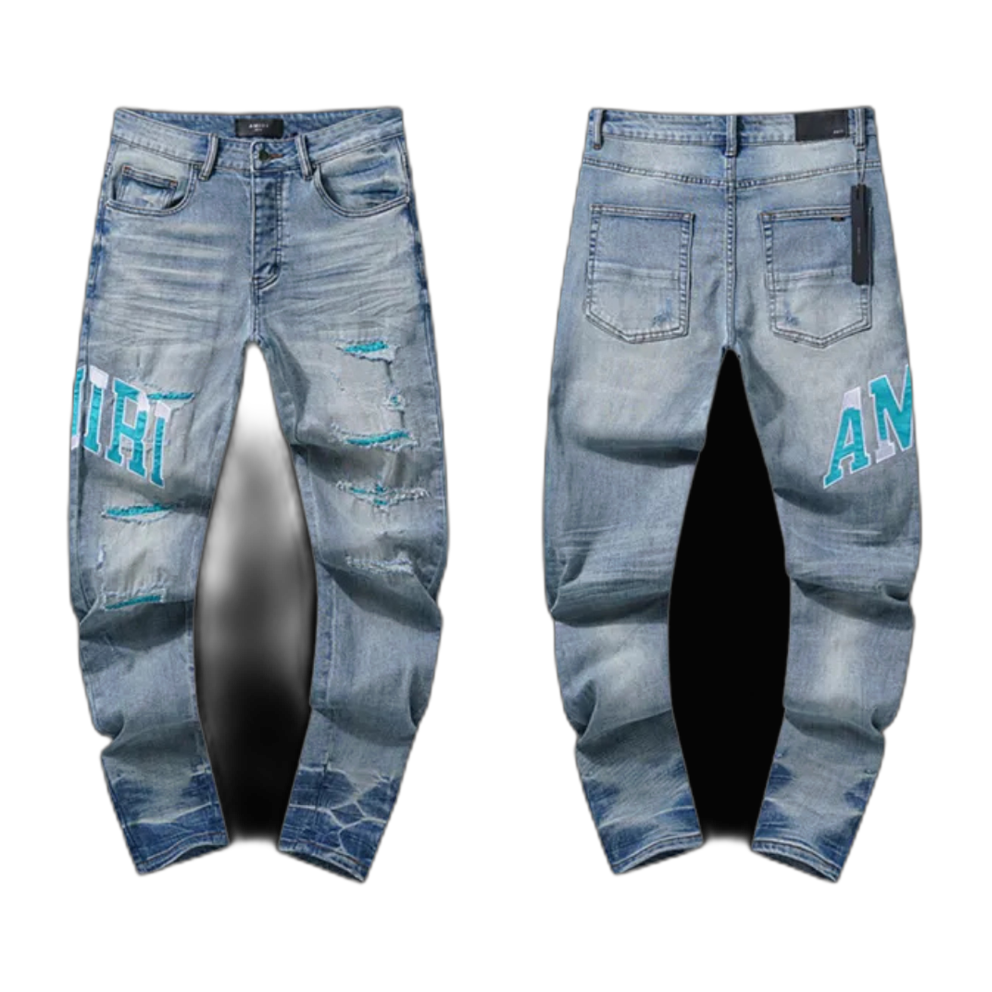 Jeans Amiri – con logo azzurro