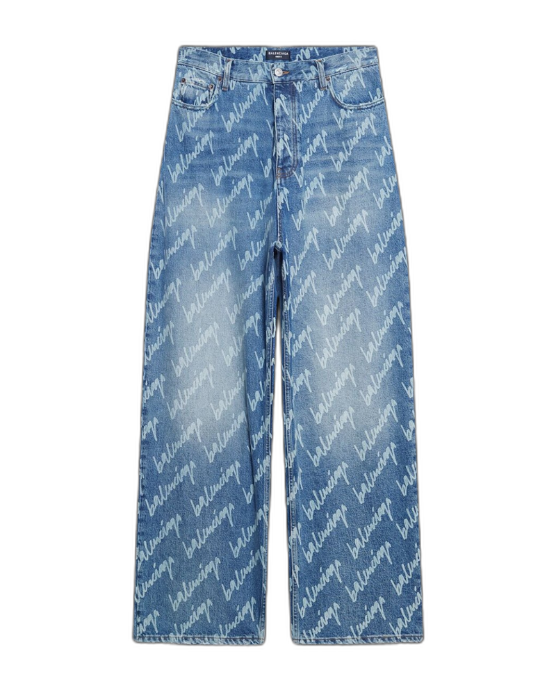 Jeans Balenciaga Azzurri – con scritte svasate