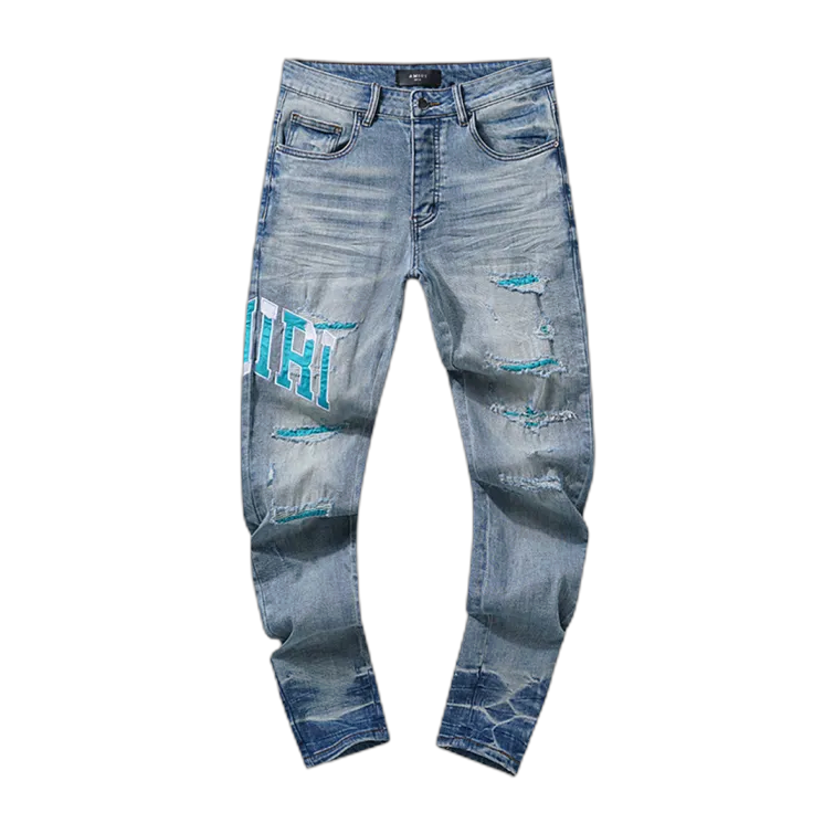 Jeans  Amiri  – con logo azzurro