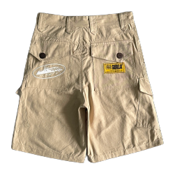 SLANT POCKET KHAKI SHORTS