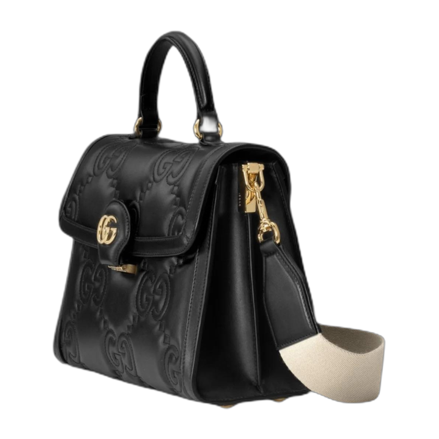 BORSA A MANO IN PELLE GG METELASSÉ IN PELLE MORBIDA NERA