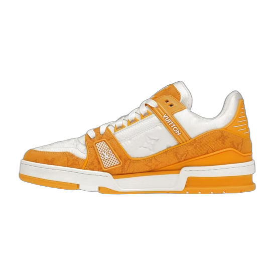 Trainer Yellow Monogram Denim White