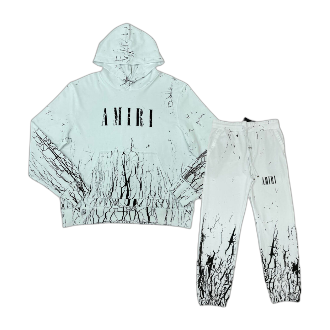 Tuta Amiri bianco – con schizzi neri