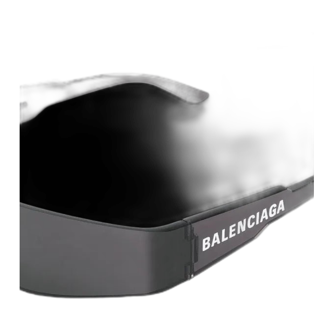Black Mono Rectangle Sunglasses