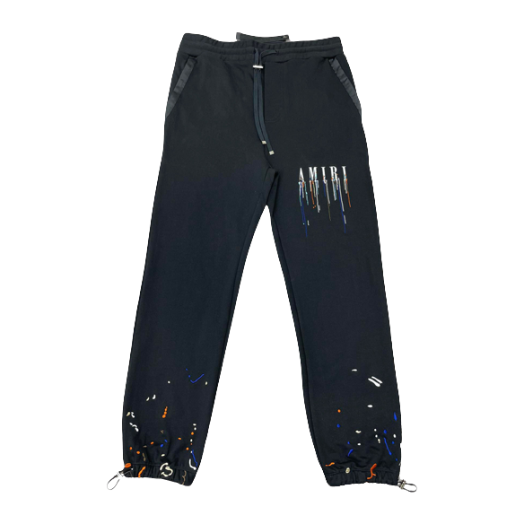 Tuta Amiri Nera – con logo / schizzi colorate