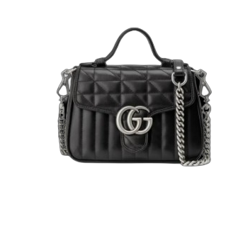 BORSA A MANO MINI DONNA GG MARMONT MATELASSÉ NERO