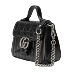 BORSA A MANO MINI DONNA GG MARMONT MATELASSÉ NERO