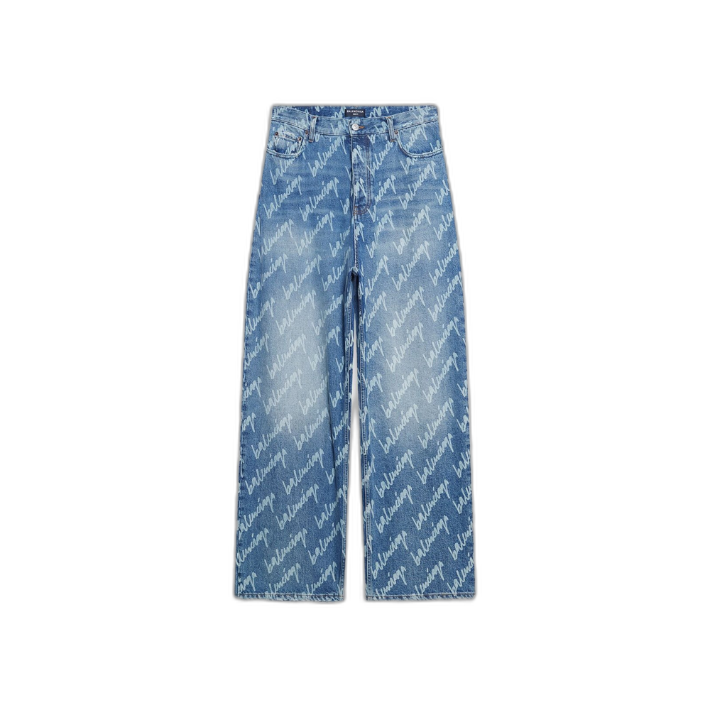 Jeans Balenciaga Azzurri – con scritte svasate