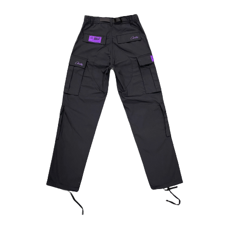 CORTEIZ BLACK PURPLE LOGO CARGO