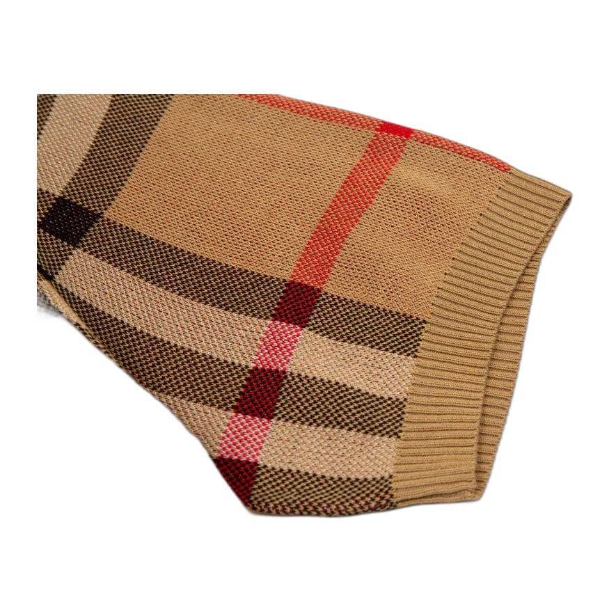T-shirt Burberry Marrone – a quadri 100% cotone