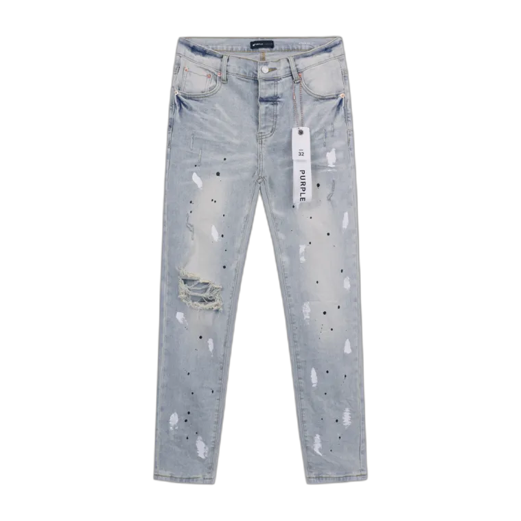 Jeans Purple azzuri   – uomo con schizzi bianchi