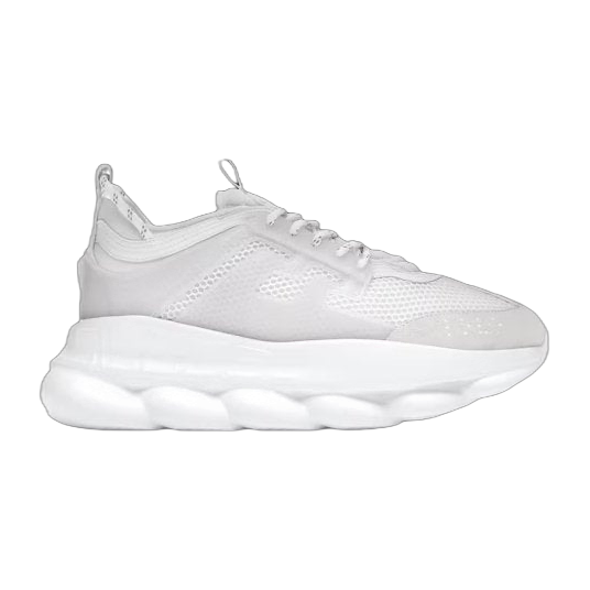 Chain Reaction White Mesh Rubber Suede