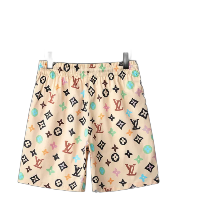 SHORT LV BEIGE AND LIGHT YELLOW