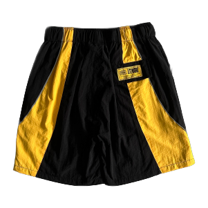 ALCATRAZ SUN &amp; RAIN SHORTS-BLACK &amp; YELLOW