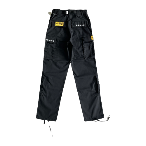 5 STAR BLACK WHITE LOGO YELLOW PATCH CARGO