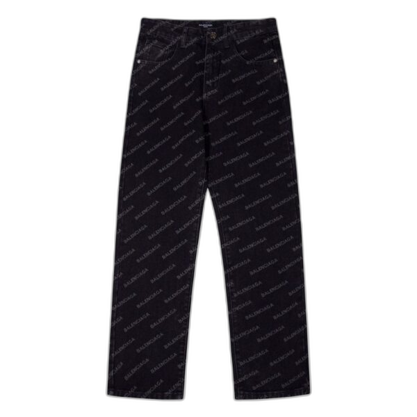 Jeans Balenciaga Nero – con scritte svasate