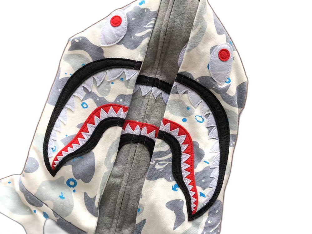 HOODIE – BAPE WHITE/GREY