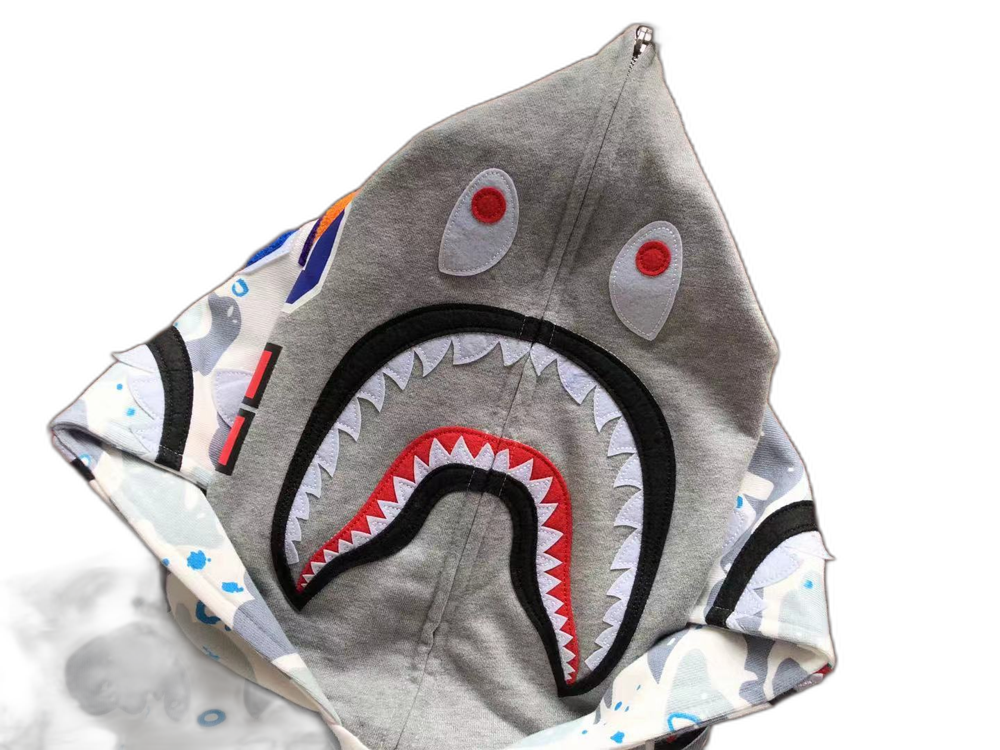 HOODIE – BAPE WHITE/GREY