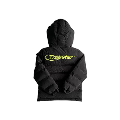HYPERDRIVE DETACHABLE HOODED PUFFER JACKET – FLUORESCENT GREEN LABEL