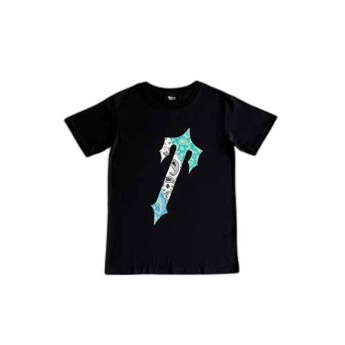 IRONGATE PALSLEY TEE-WHITE/TEAL WHITE