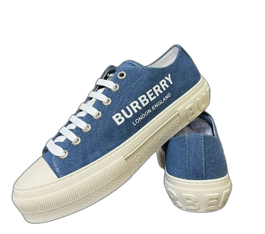 Burberry Cotton Jack Low 19 Sneaker Blue Denim