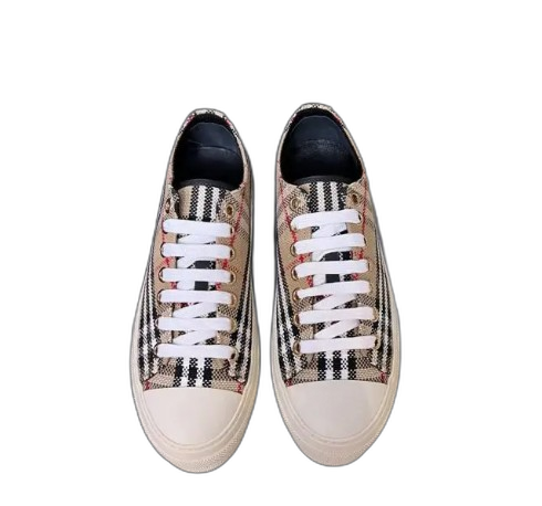 Burberry Vintage Check Patchwork Sneaker Beige