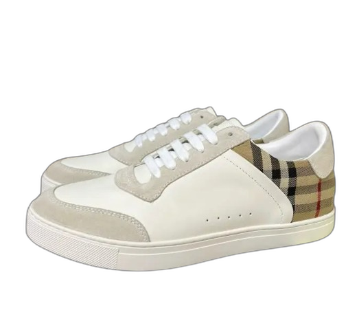 Burberry Leather And Suede Sneaker White