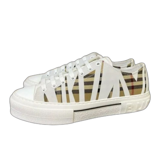 Burberry Cotton Jack Low 19 Sneaker White Sand