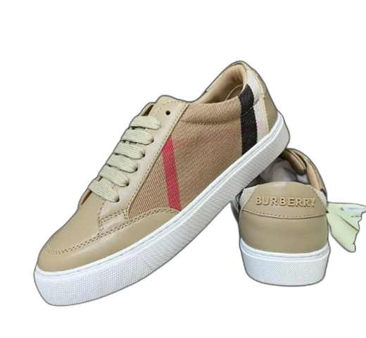 Burberry House Check and Leather Sneaker Beige