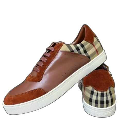 Burberry Leather And Suede Sneaker Brown
